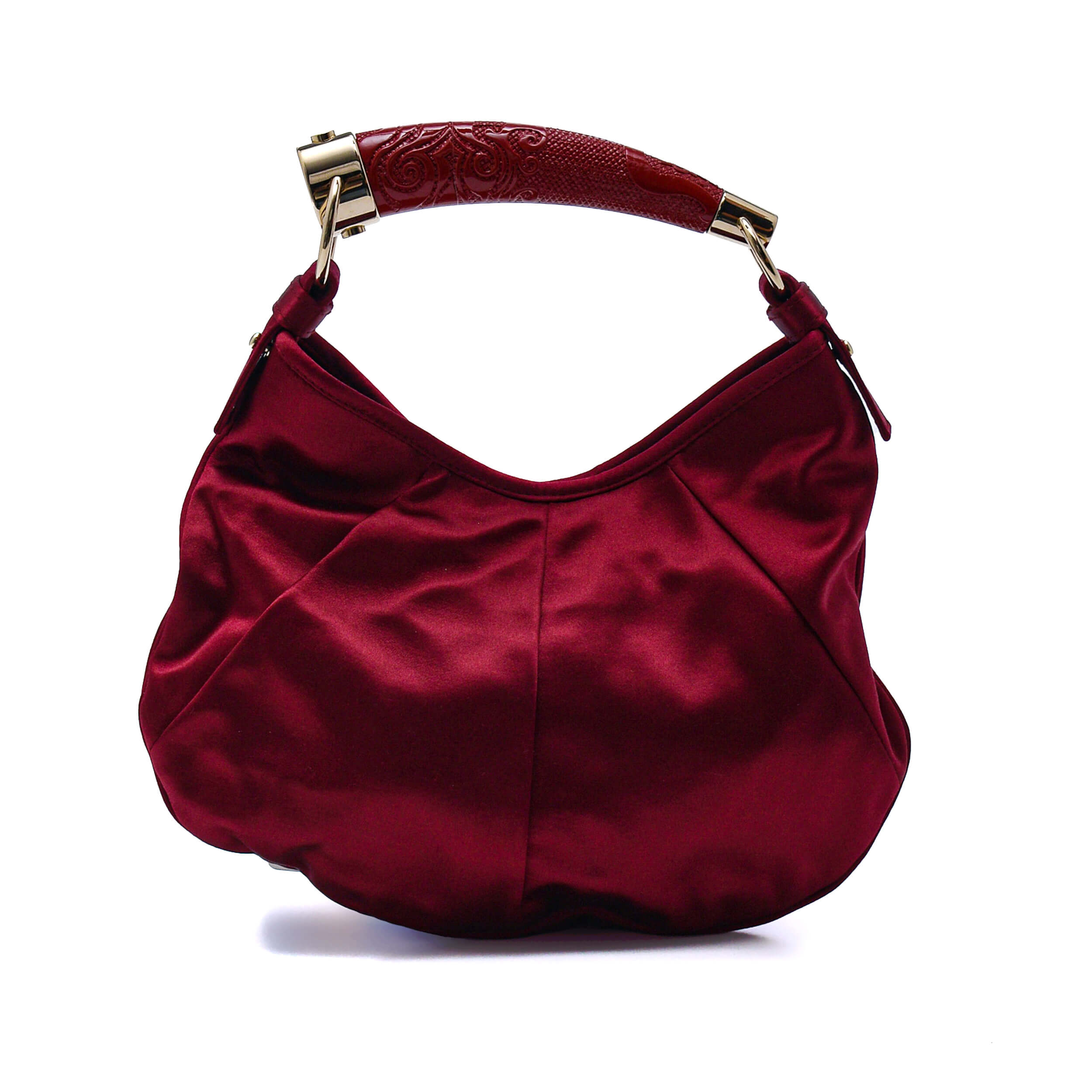 Yves Saint Laurent - Red Satin Mini Mombasa Hobo Bag